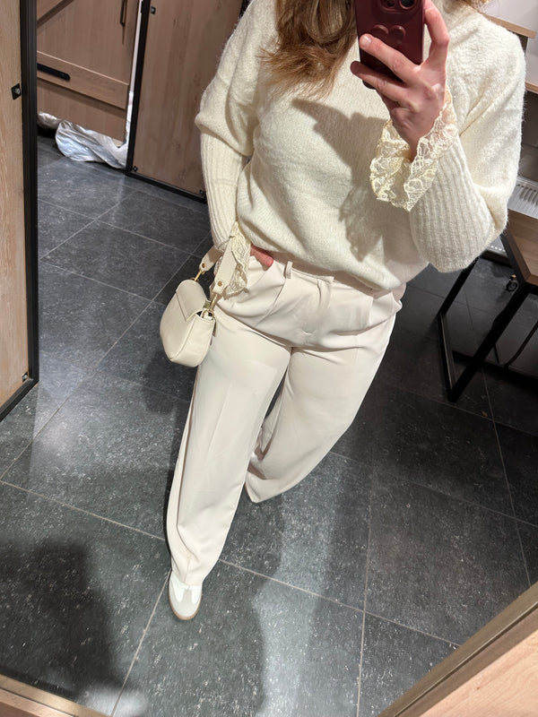 Pantalon crème 23717