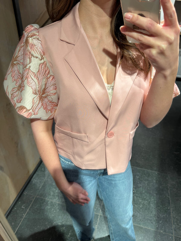 Blazer love roze